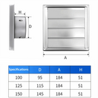 Round Stainless Steel Wall Vent Grille